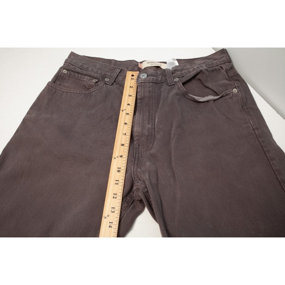 Levi's 505 Regular Fit Jeans Mens 34x32 Actual 32x31 Gray Denim Straight Leg - Picture 8 of 12